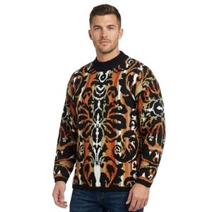 Vintage 90s Premiere Designer Collection Abstract Sweater Men's Medium Coogi Sty